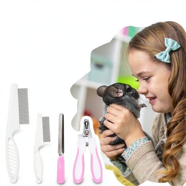 HAEZU Small Animal Grooming Kit Stainless Steel Comb Shed-6