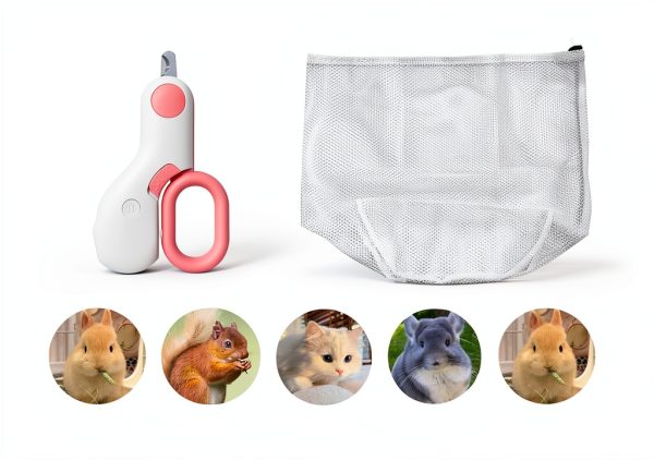LUKHMELF Rabbit Nail Clippers LED Light Pet Grooming Tool-5