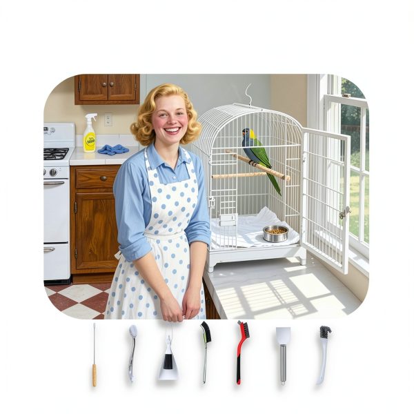 TOAINRSI Bird Cage Cleaner Stainless Steel 8-Piece Kit-6