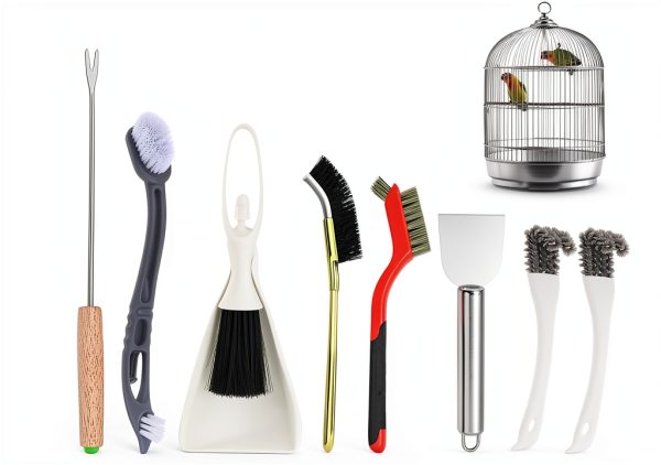 TOAINRSI Bird Cage Cleaner Stainless Steel 8-Piece Kit-0