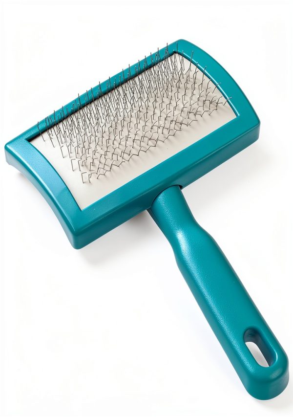 Weaver Livestock Teal Plastic Slicker Brush Grooming Tool-0