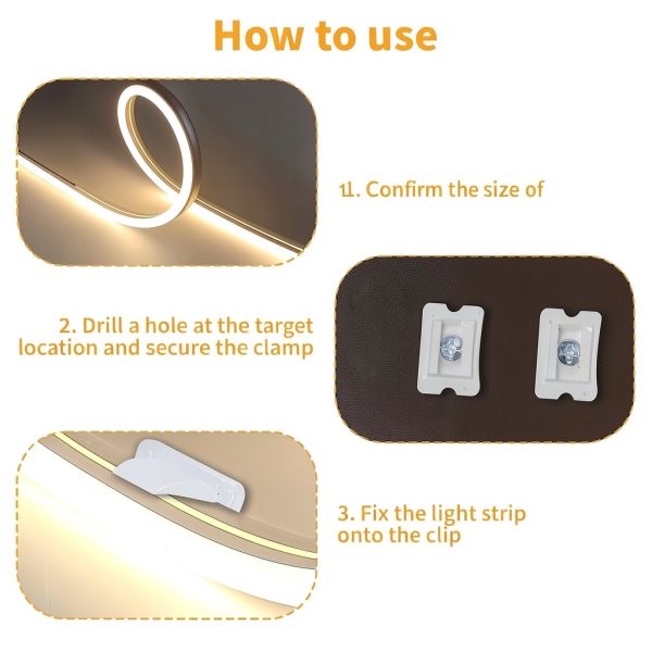 Pretwad LED Strip Mounting Clips Waterproof Neon Light-2