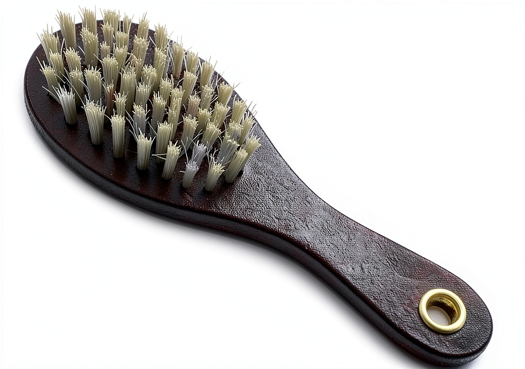 Marshall Ferret Brush in use on a ferret's coat
