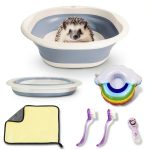 WEWAYKGJ Hedgehog Bath Set Collapsible Tub Nail Clipper-0