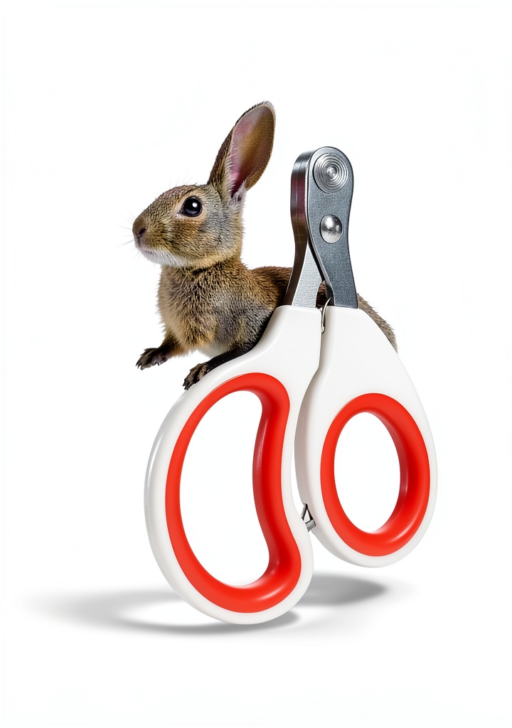'Steel Cedar small pet nail clippers in use on a rabbit'