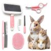 Crafterlife Pet Grooming Kit Slicker Brush Nail Clipper Comb-0