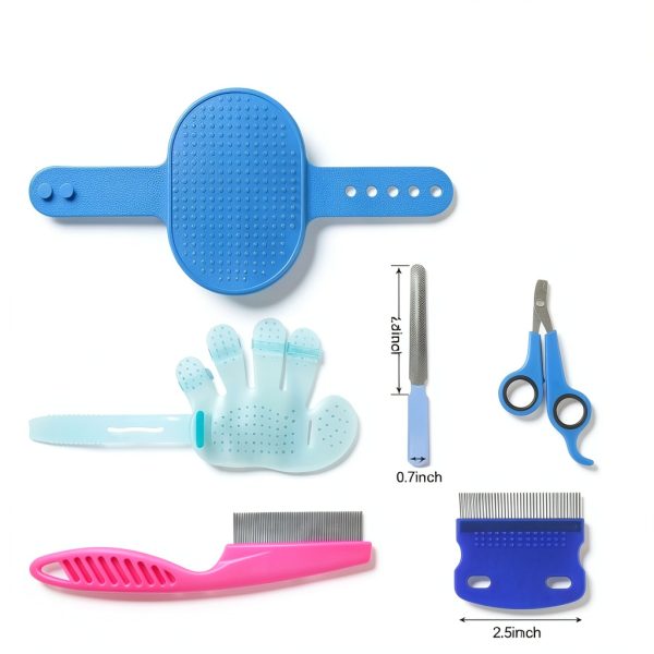 KALAMANDA 6-in-1 Rabbit Grooming Kit Nail Clipper Brush-1