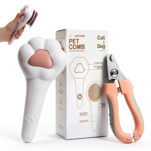 BSONEDO Pet Grooming Kit Deshedding Brush Nail Clipper-0