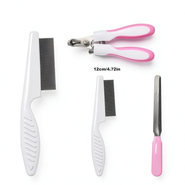 HAEZU Small Animal Grooming Kit Stainless Steel Comb Shed-1