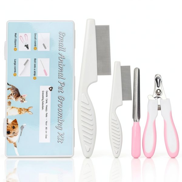 HAEZU Small Animal Grooming Kit Stainless Steel Comb Shed-0