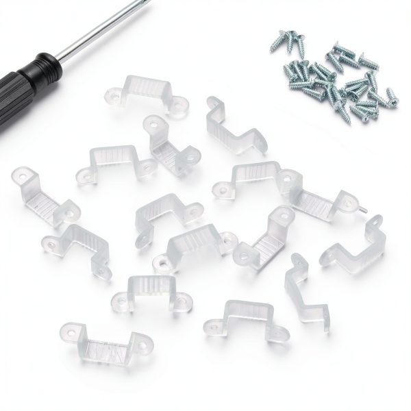 TIXIPEM Neon Light Clips Plastic Mounting 16x19mm-3