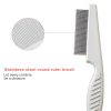 HAEZU Small Animal Grooming Kit Stainless Steel Comb Shed-3