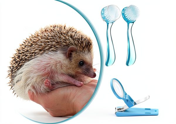 Mudder Hedgehog Grooming Kit Soft Brush Nail Clipper-4