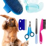 KALAMANDA 6-in-1 Rabbit Grooming Kit Nail Clipper Brush-0