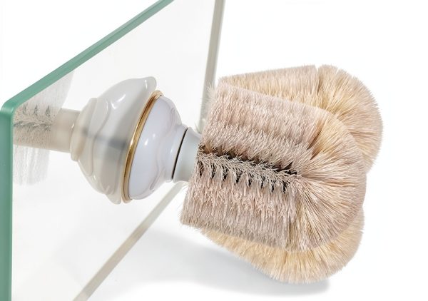 Neacus Turtle Brush White Plastic Handle Suction Cup-5