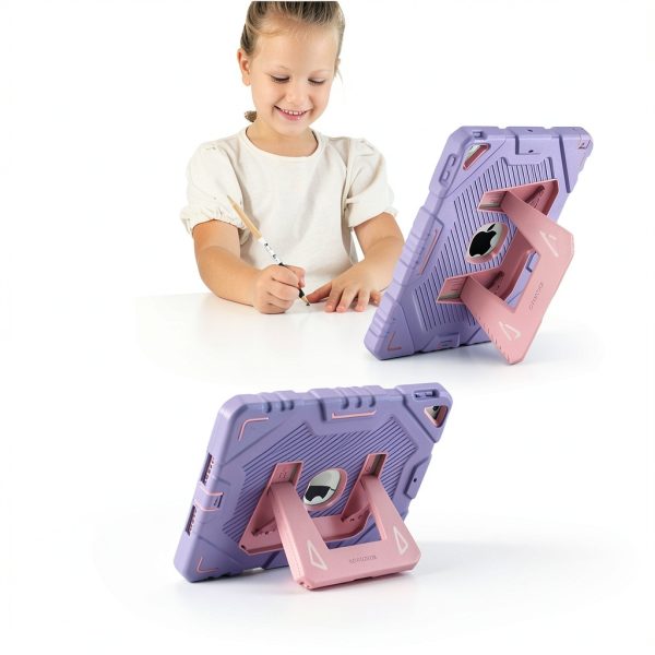 FINTIE Rugged iPad 10.2" Case for 7th-9th Gen with Kickstand Purple-3